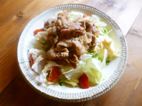 豚肉の香味焼き♡レタス添え♪