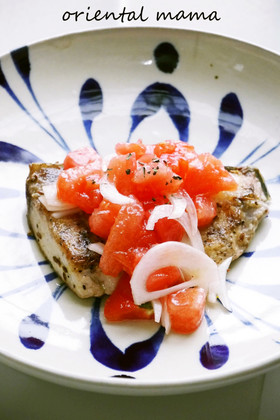 爽やか！クミン風味な鰤の春ベジがけ