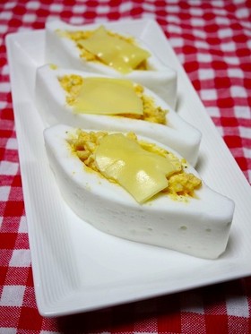 簡単！大麦卵サラダのはんぺんサンド