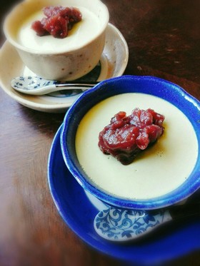 グリーンティーで。抹茶パンナコッタ。