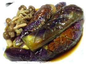 あごだしで簡単♪ナスとしめじの煮浸し