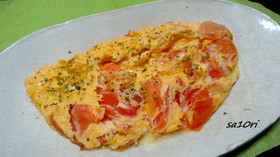 タマトマふんわりチーズオムレツ！