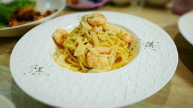 濃厚エビのクリームスパゲティー