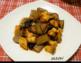 甘辛コク旨！ナスと厚揚げのみそ炒め！
