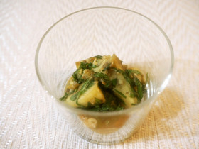 焼き茄子と大葉のマリネ