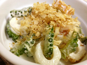 ちくわとゴーヤで簡単一品＠あごだしつゆ♪