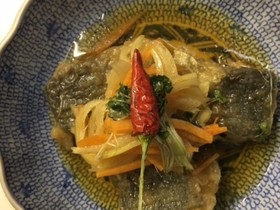 海峡つゆで簡単美味しいアジの南蛮漬け