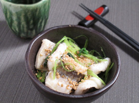 あなごと三つ葉のゆずこしょう和え