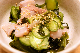 アジのたたきのごま和え