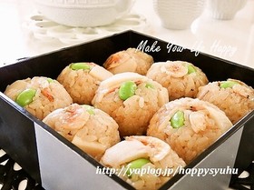 筍と桜エビ☆オイルおにぎり