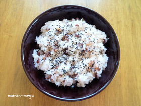 翌日でも固くならない♪♪炊飯器でお赤飯