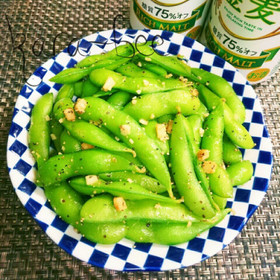 秒殺おつまみ♡旨いっ!ガリバタダシダ枝豆
