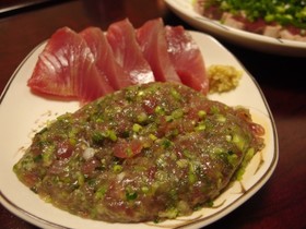 呑助殺し♪かつおのゆずすこ塩なめろう