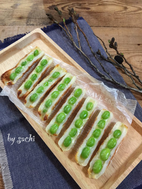 ささっと1品！枝豆チーズ☆ちくわボート♪