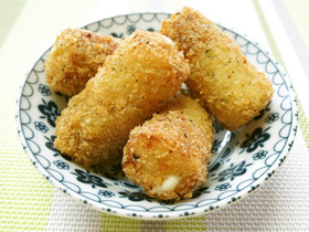 チーズinちくわのハーブフライ