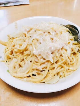 簡単！新玉ねぎたっぷりツナクリームパスタ