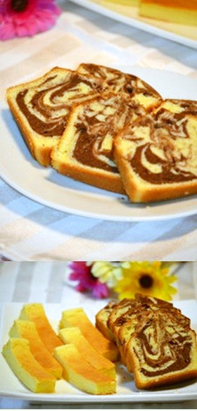 材料５つで簡単♡マーブルパウンドケーキ