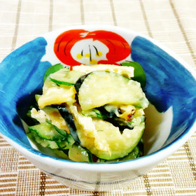 なす・きゅうりとうす揚げの酢味噌あえ♪